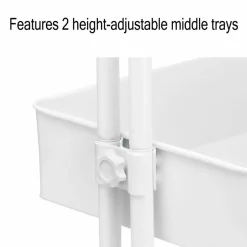 White Lexington 4-Tier Rolling Cart by Simply Tidy™