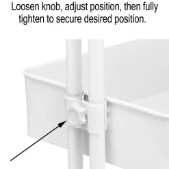 White Lexington 4-Tier Rolling Cart by Simply Tidy™