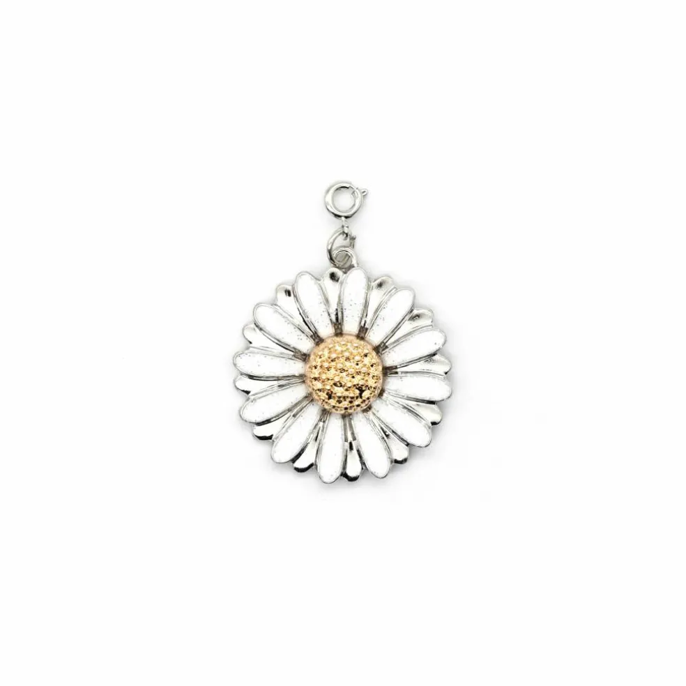White Metal Daisy Pendant by Creatology™