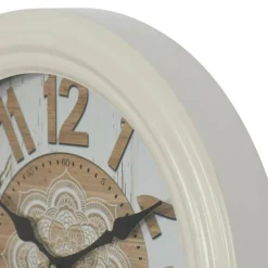 White Metal Farmhouse Wall Clock, 14