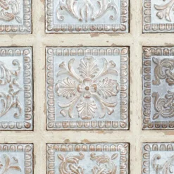 31" White Metal Rustic Floral Wall Décor