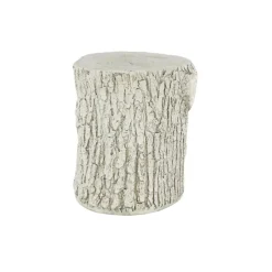 17" White MGO Squirrel Tree Trunk Garden Stool