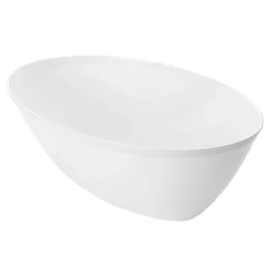 White Oval Plastic Serving Bowls - 2 qt. (24 Bowls)