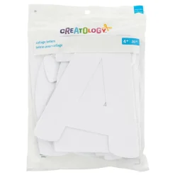 7" White Paper Collage Letters by Creatologyâ„¢