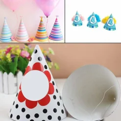 White Party Cone Hats with String, Paintable DIY Craft Hats for Kids, Classroom & Party Crafts, 12 Pack