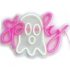 16.25" White & Pink Spooky Ghost USB Neon Sign by Ashland®