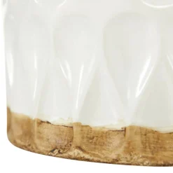 White Porcelain Contemporary Vase, 8" x 12"