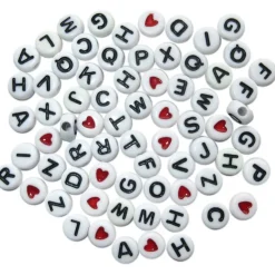 White Round Alphabet Beads by Creatology™