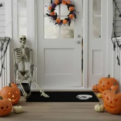 White Skull Doormat