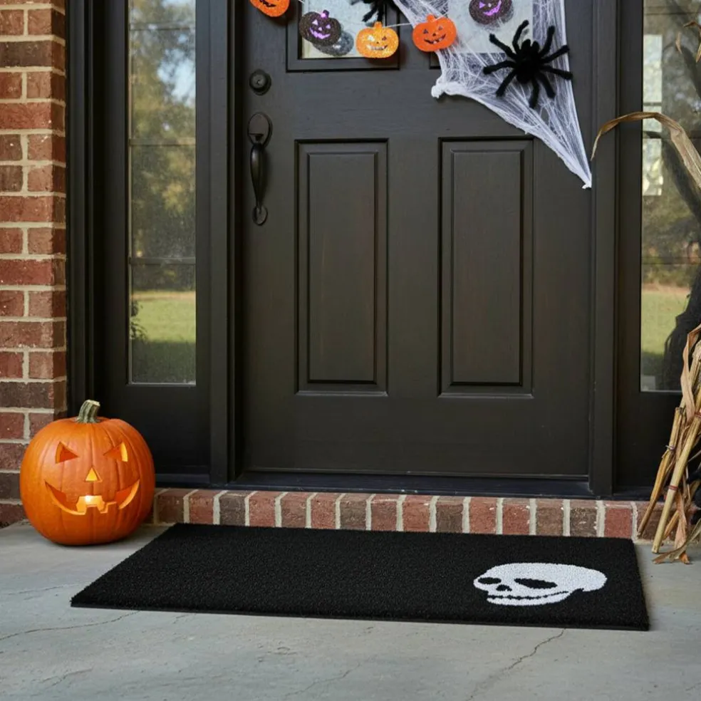 White Skull Doormat