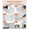 White Steel Storage Cabinet 68.9 in Lockable with 4 Adjustable Shelves