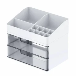 White Storage Organizer with Clear Drawers by Simply Tidy®