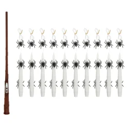 White Taper LED Hanging Candles with Spiders, 10ct. by Ashland®