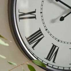White Traditional Metal Wall Clock