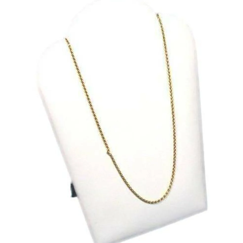 12 White Velvet Padded Necklace Pendant Display Bust Easels 5.25"