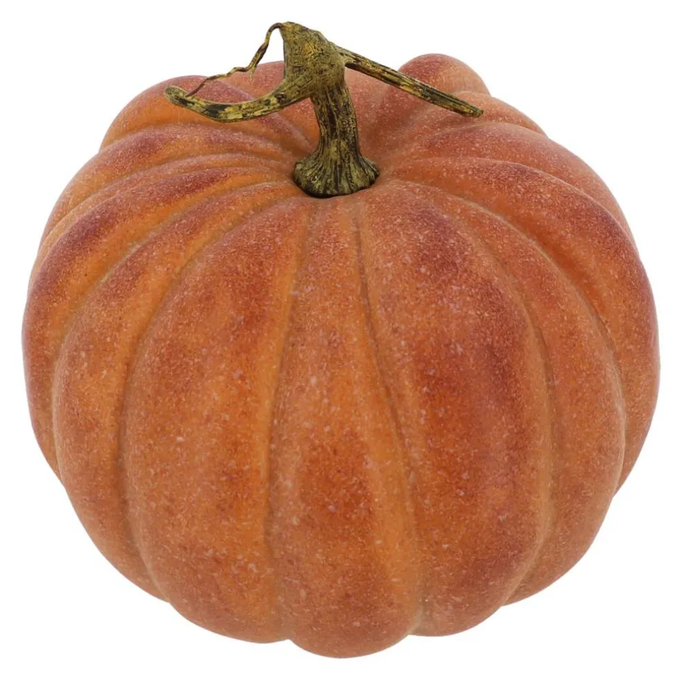 10.5" White Washed Orange Decorative Pumpkin by Ashland®