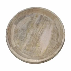 12" Whitewashed Shallow Decorative Wood Bowl by Ashland®
