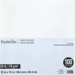 White 12" x 12" Cardstock Paper by Recollections™, 100 Sheets