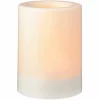 White 3" x 4" LED Outdoor Pillar Candle By Ashland®
