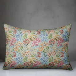 Wild Flower Floral Lumbar Throw Pillow