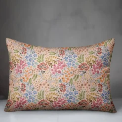 Wild Flower Floral Lumbar Throw Pillow