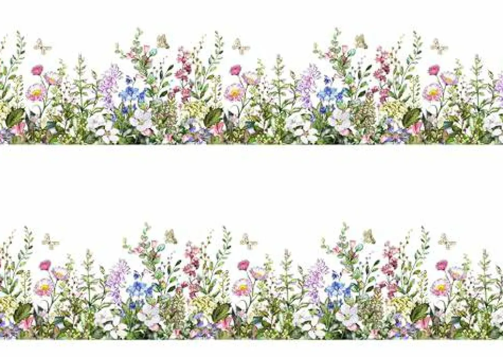 Wild Flowers Edible Image cake border 2 Strips per sheet 3.5x10.5 inchs
