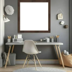 Wildwood Brown Narrow Framed Dry Erase Magnetic Board