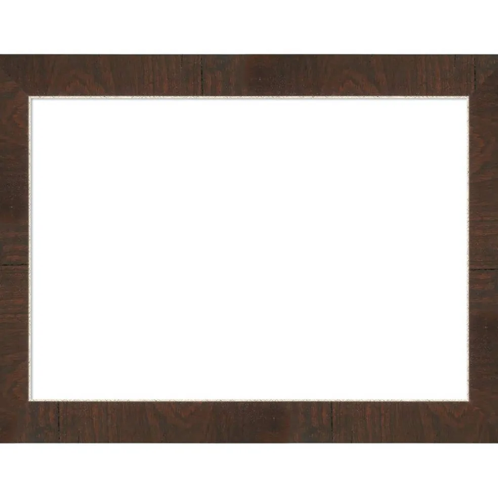 Wildwood Brown Narrow Framed Dry Erase Magnetic Board
