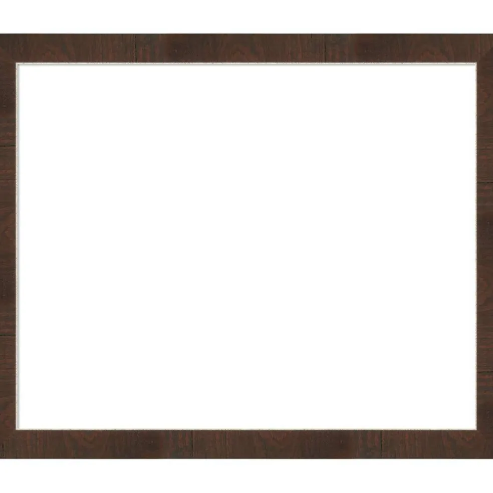 Wildwood Brown Narrow Framed Dry Erase Magnetic Board
