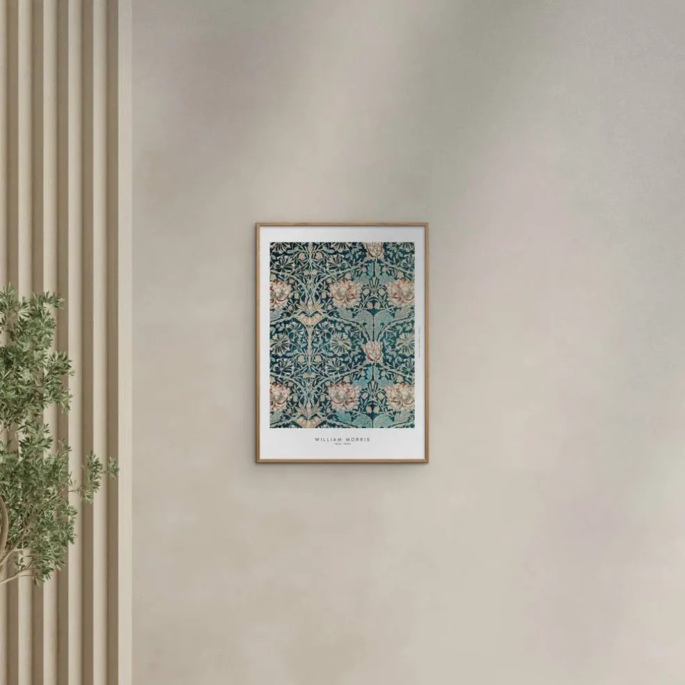 William Morris Blue Flowers Art Print