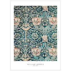 William Morris Blue Flowers Art Print