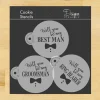 Will You Be My Groomsmen? Cookie Stencil Set | C997 by Designer Stencils |