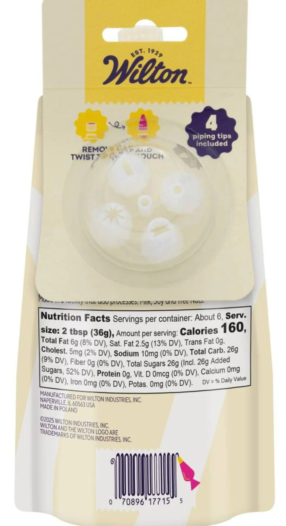 Wilton® Decorating Icing Pouch with 4 Tips