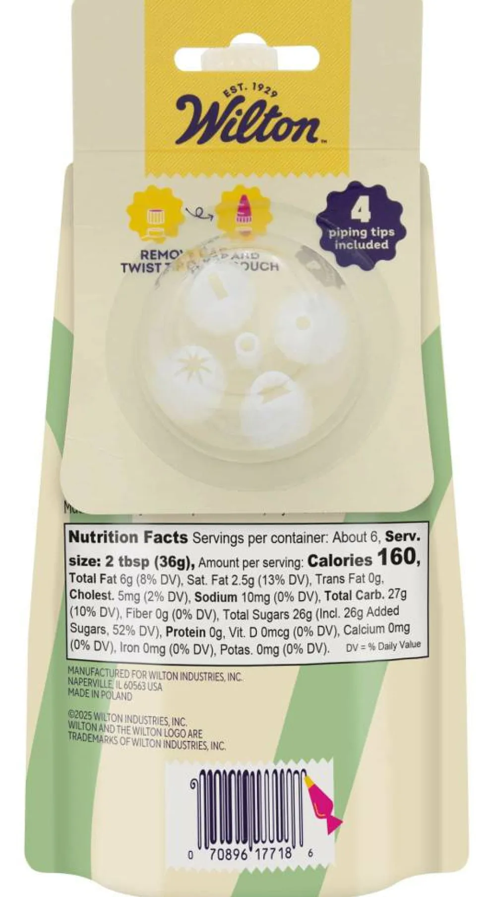 Wilton® Decorating Icing Pouch with 4 Tips
