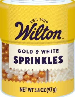 Wilton® Pearlized Gold & White Sprinkles