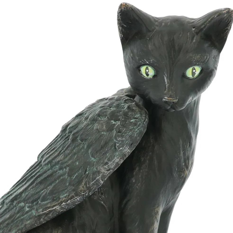 8.75" Winged Black Cat Tabletop Décor by Ashland®
