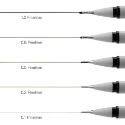 Winsor & Newtonâ„¢ Fineliners Black Pen Set