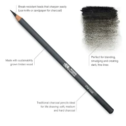 Winsor & Newton™ Studio Collection™ Charcoal Pencil 6 Piece Tin Set