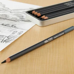 Winsor & Newton™ Studio Collection™ Charcoal Pencil 6 Piece Tin Set