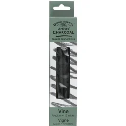Winsor & Newton Vine Charcoal - Medium, Pack of 12