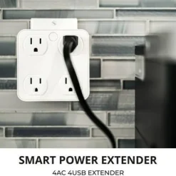 Wireless Wall Tap Smart Plug (4 Outlets,4 USB Ports) - WTP110