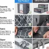 WISELIFE Storage Bags [3 Pack/100L] Large Blanket Clothes Organization and Storage Containers for Comforters,Bedding, Foldable Organizer with Reinforced Handle, Clear Window, Sturdy Zippers,Gray