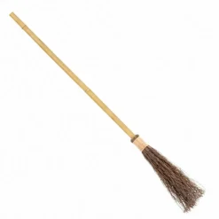 36" Witch Broom Real Straw Collapsible Halloween Costume Prop
