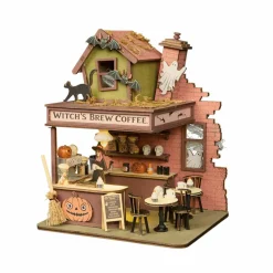 Witch's Brew Coffee Shop DIY Lighted Diorama Kit by Make Market®