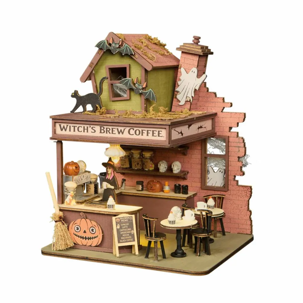 Witch's Brew Coffee Shop DIY Lighted Diorama Kit by Make Market®