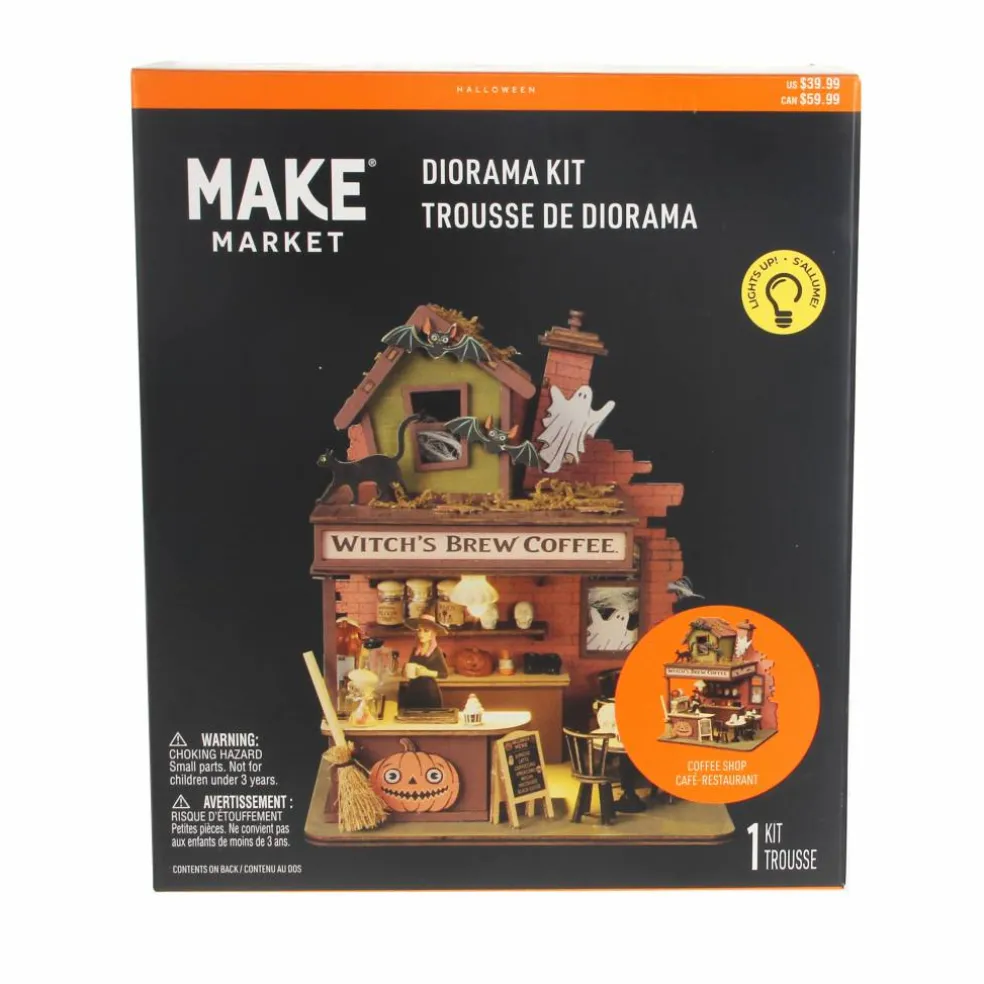 Witch's Brew Coffee Shop DIY Lighted Diorama Kit by Make Market®