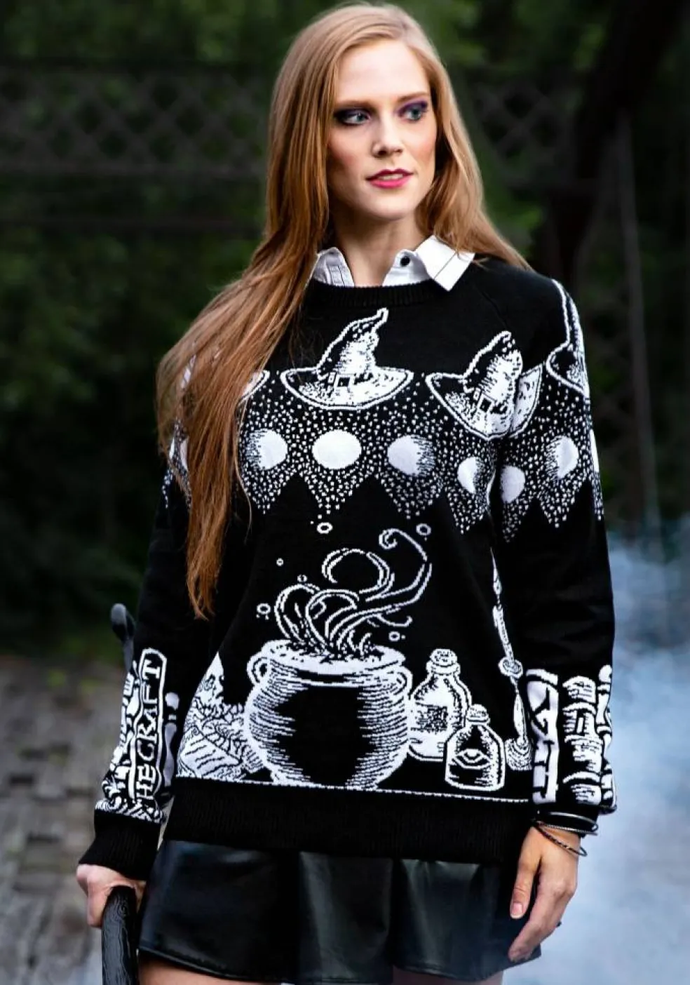 Witch Spellcraft and Curios Halloween Sweater