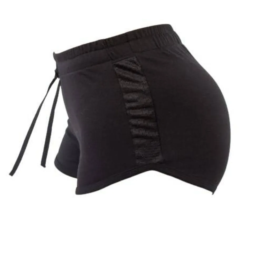 Women's Contrast Mesh Detail Shorts