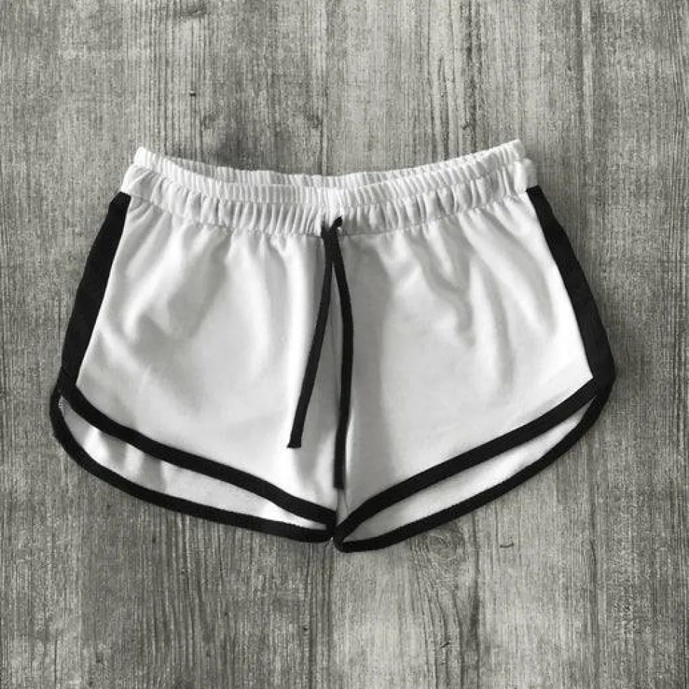 Women's Contrast Mesh Detail Shorts