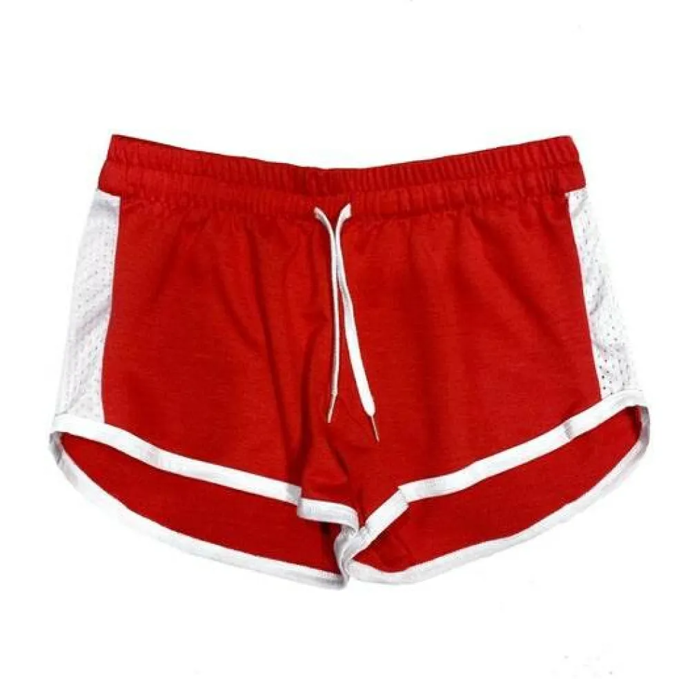 Women's Contrast Mesh Detail Shorts